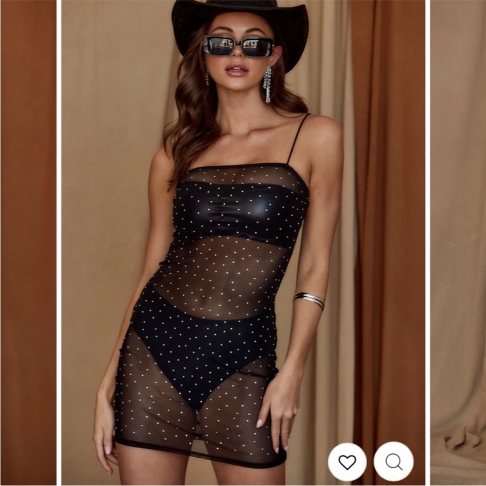12th Tribe Mesh Rhinestone Mini